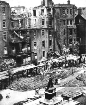 V1 bomb damage photo courtesy Barts & The London NHS Archive